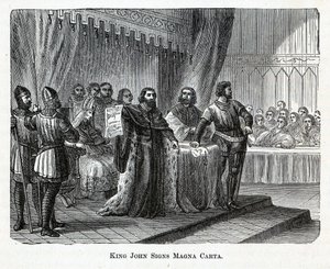King John Signs Magna Carta, 1882 by Unbekannt