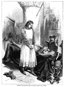 King Richard I Beside the Dead Body of His Father, King Henry II by Unbekannt