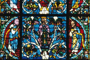 King Solomon, Stained Glass, Chartres Cathedral, France by Unbekannt