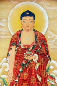 Shakyamuni Buddha Painting at Kong Meng San Phor Kark See Monastery by Unbekannt