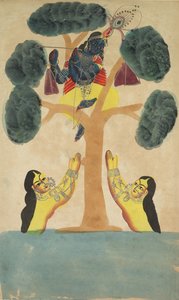 Krishna Steals the Clothes of the Cowgirls (Gopis) by Unbekannt