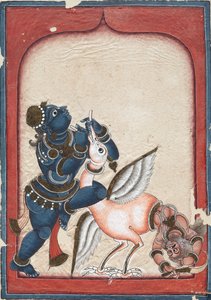 Krishna Vanquishing Vakasura by Unbekannt