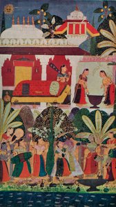 Krishna and the Gopes gopis at the Spring Festival
