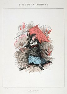 La Barricade, Paris Commune, 1871 by Unbekannt