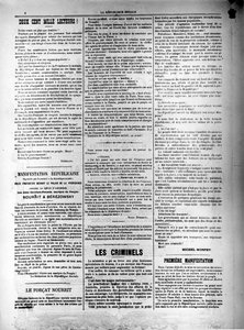 La Republique Sociale newspaper of 13th October 1881