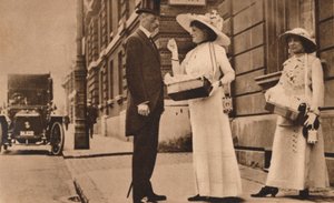 Lady Pilkington selling roses at the first anniversary of Alexandra Rose Day by Unbekannt