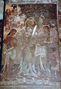 Lady at her toilet, cave fresco, Ajanta, India. 1st-5th century. 20th century by Unbekannt