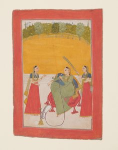 Lady on a Terrace, 18th century by Unbekannt