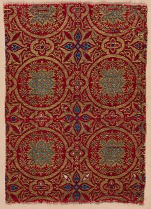 Lampas with Foliate Roundels