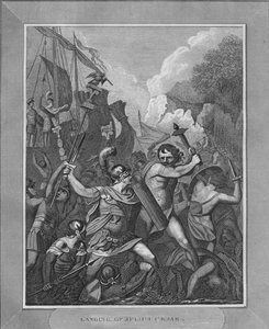 Landing of Julius Caesar by Unbekannt