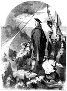Landing of the Chevalier de St George in Scotland, 1715 by Unbekannt