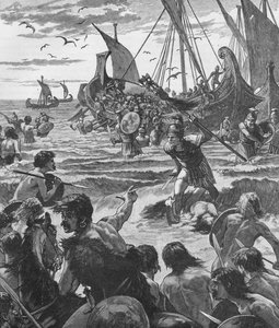 Landing of the Romans on the Coast of Kent, 43-1905 by Unbekannt