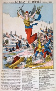 The Song of Departure, song sheet, Franco-Prussian war, 1870-1871