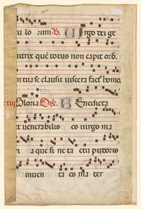 Leaf from a Gradual with Music (verso) by Unbekannt