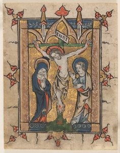Leaf from a Psalter: The Crucifixion, c. 1300-1330