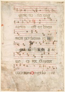 Leaf from an Antiphonary: Music Verso