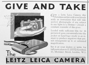 Leitz Leica Camera Advert