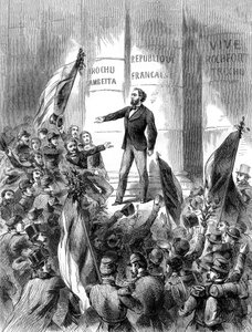 Leon Gambetta proclaiming the Republic of France, 4th September 1870