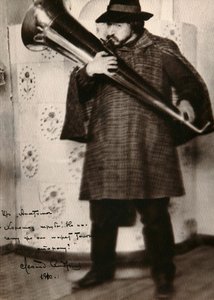 Leonid Andreyev, Russian author, playing a musical instrument by Unbekannt