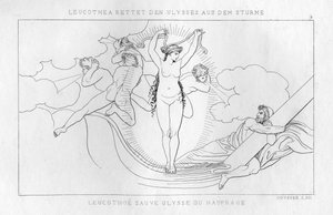 Leucothea Saves Odysseus in the Storm by Unbekannt