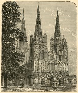 Lichfield Cathedral - The West Front by Unbekannt