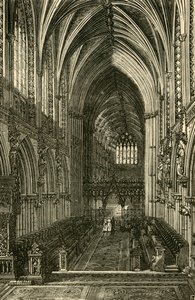 Lichfield Cathedral Interior, looking West by Unbekannt