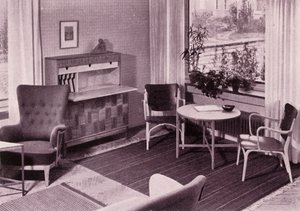 Living-room furniture by Carl-Axel Acking, made by A.B. Svenska Mobelfabrikerna by Unbekannt