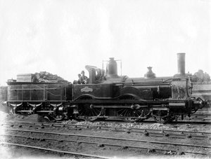 London & South Western Railway LSWR Locomotive No 5, Ganymede and tender, c1873 by Unbekannt