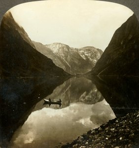 Looking Down the Deep, Still Naerofjord, from Near Gudvangen, Norway