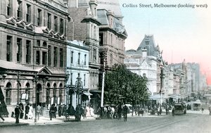 Looking west along Collins Street, Melbourne, Australia, 1912