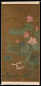 Lotus and Waterbirds by Unbekannt