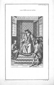 Louis XII on his throne