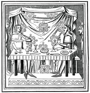 Louis of Taranto instituting the Order of the Holy Ghost, 14th century, 1870 by Unbekannt