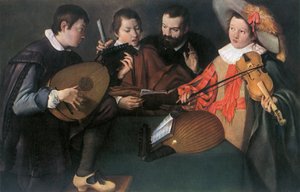 Lutes and Violin by Unbekannt