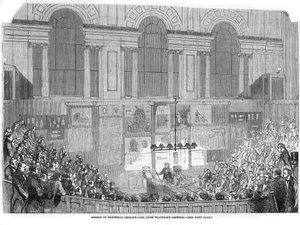 Lyon Playfair, Scottish chemist and politician, lecturing, 1852