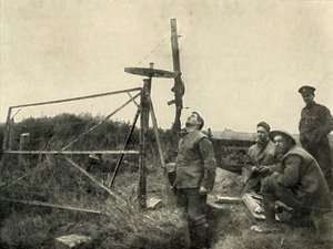 Machine Gun Mounted on Wheel