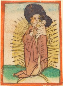 Madonna and Child in a Glory Standing on a Crescent Moon by Unbekannt