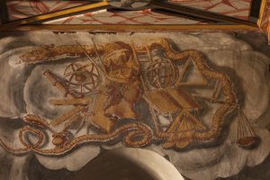 Madrona, Parish of Saint Peter. The Church. Interior. The Nave (detail). Wall Paintings. Baroque. by Unbekannt