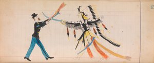 Maffet Ledger: Indian chief and soldier, ca. 1874-81 by Unbekannt