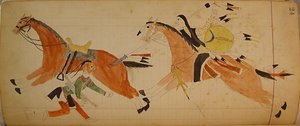 Maffet Ledger: Two Indians with horses, ca. 1874-81 by Unbekannt