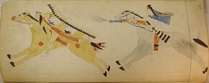 Maffet Ledger: Two Mounted Indians, ca. 1874-81 by Unbekannt