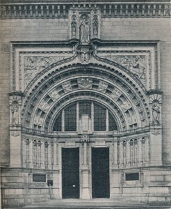 Main Entrance, Victoria and Albert Museum, with Sculpture by Alfred Drury, c1909 by Unbekannt