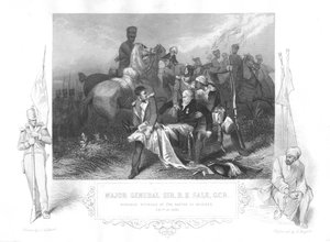 Major-General Robert Henry Sale mortally wounded at Moodkee Mudkhi, 1845
