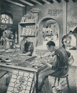 Making a Stained Glass Window, c1934