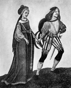 Male and female costume, late 15th-early 16th century by Unbekannt