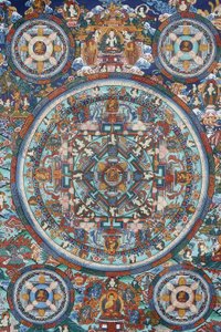 Mandala on a Tibetan thangka, Bhaktapur, Nepal by Unbekannt