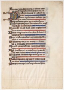 Manuscript Leaf from a Royal Psalter, British, 13th century by Unbekannt