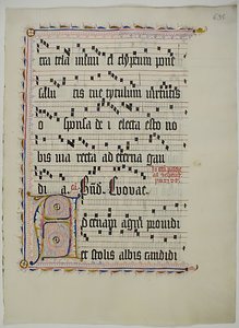Manuscript Leaf with Initial A, from an Antiphonary, German, second quarter 15th century by Unbekannt