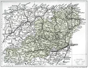 Map of Aberdeenshire by Unbekannt
