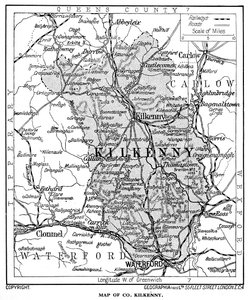 Map of County Kilkenny, Ireland by Unbekannt